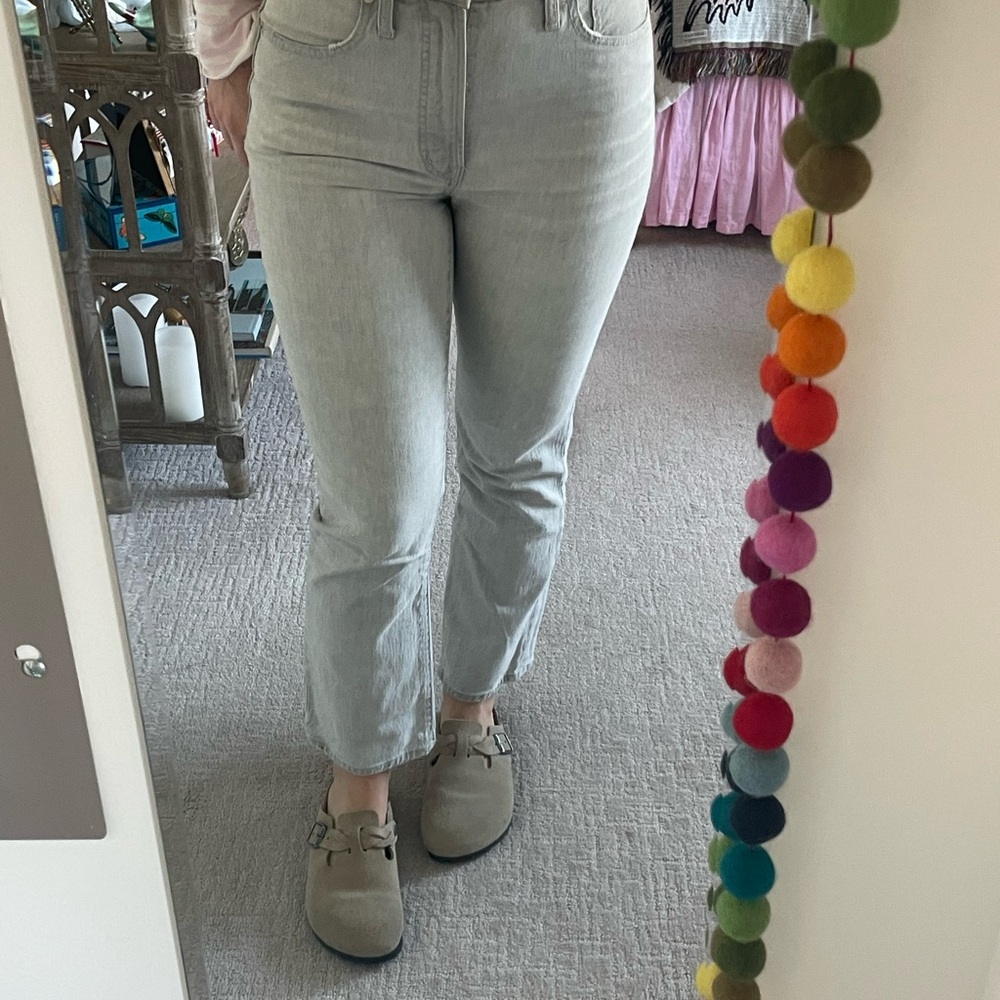 Madewell Demi Boot Gray Jeans